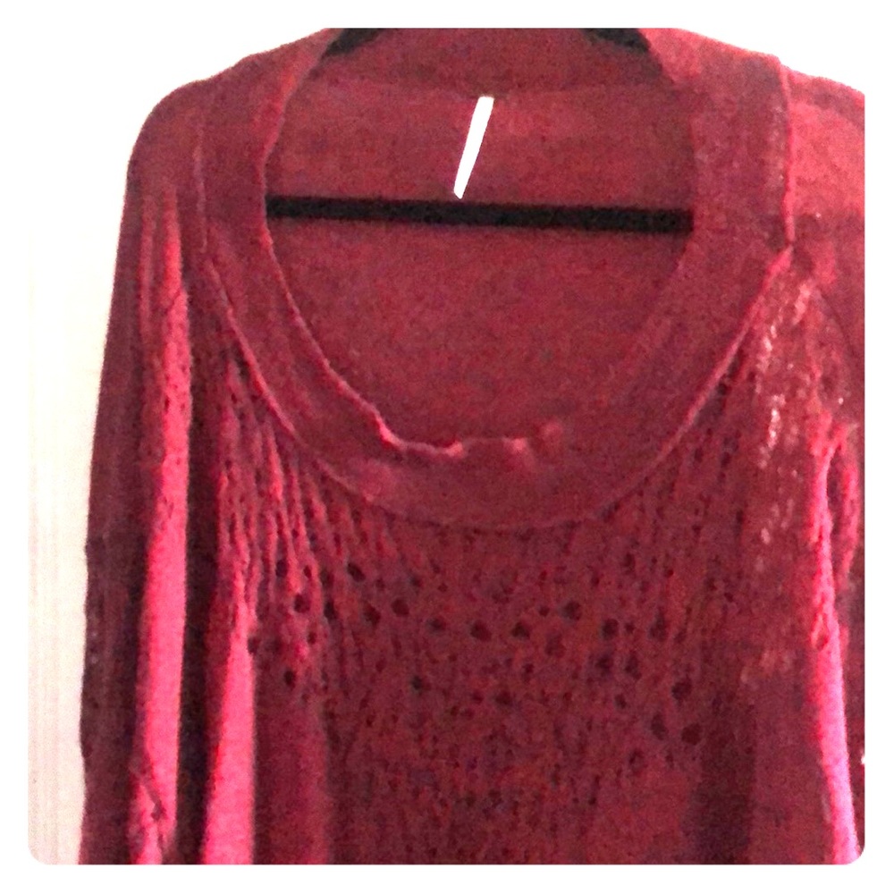 Free people maroon sweater